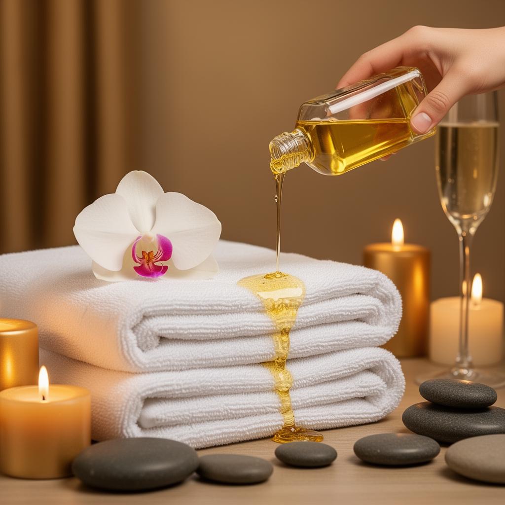 Trattamento spa con massaggio rilassante all'olio